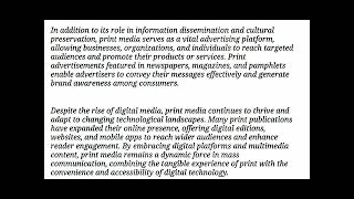 Print Media newspapers magazines periodicals books pamphlets Broadcast media radio TV film [upl. by Sandell]