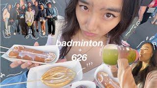 badminton vlog yonex anniversary amp 626 night market [upl. by Nnyloj]