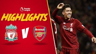 Firmino scores no look goal  Liverpool 51 Arsenal  Highlights [upl. by Hofstetter939]