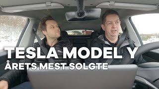 Tesla Model Y køretur Mest solgte bil i 37 år  Bilguiden gennemgang [upl. by David603]