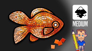 Inkscape Tutorial  Creating a Mosaic Effect with Pattern along Path [upl. by Daron]