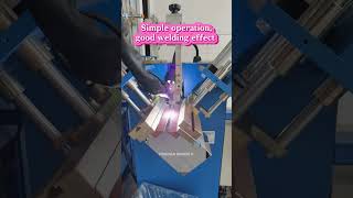 How to make the mirror box inner corner after welding not black automatic corner welding machine [upl. by Asimaj]