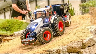 STUNNING hand made 3D printed Trucks and Tractors at a BIG RC SHOW [upl. by Recneps384]