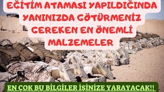 JANDARMA UZMAN ERBAŞ EĞİTİME GİDERKEN GÖTÜRMEMİZ GETEKEN MALZEMELER ÖNEMLİ BİLGİLER uzmançavuş jgk [upl. by Siravat]