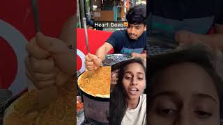 Yummy heart style cutting dosastreetfooddosaviraltrending ytshorts [upl. by Burnsed184]