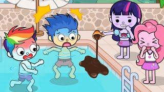 Swimming Pool Party Fail  My Little Pony In Toca Life World  Toca Boca [upl. by Llirret774]