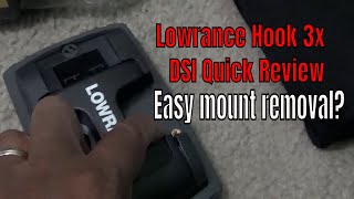 Lowrance Hook 3x DSI Review  How to remove a Lowrance Depth Finder from the mount [upl. by Kcirdot]