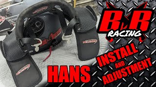 How To Install and Adjust a HANS device Add anchors to older helmet Necksgen NHRA restraint [upl. by Trillby]