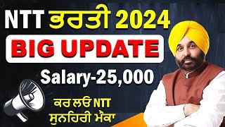 NTT 8393 New Update  PUNJAB NTT New Vacany 2024  Punjab NTT Bharti [upl. by Zachery]