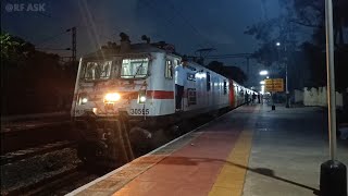 1st Electric run of 17064 Ajanta exp  New Era begins in Nanded  Jalna  Sambhajinagar section [upl. by Anirehs624]