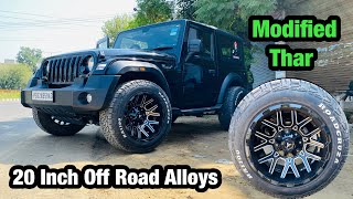 Modified Thar 2022  20 Inch Alloys  Off Road Alloys  Thar Sound System  Modified Club [upl. by Mansur]