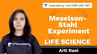 Meselson stahl experiment  Life Science  Unacademy Live CSIR UGC NET  Arti Rani [upl. by Sirred38]