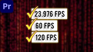 How To Change Frame Rate On Premiere Pro 2020  FAST [upl. by Dorthy]