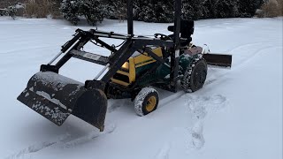 Garden tractor snow removal ￼ [upl. by Nessnaj]