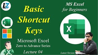 4 MS Excel  Basic Shortcut Keys  UrduHindi  Learner Zero excel microsoft learning exceltips [upl. by Arrek]