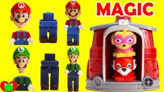 Paw Patrol Finds Super Mario In Marshalls Magical Pup House [upl. by Arette]