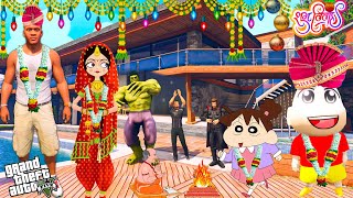 Franklin amp Shinchan Got Married GTA5  IronMan Celebrating Franklin amp Shinchan Wedding GTA5 AVENGERS [upl. by Asilram655]