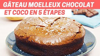 Recette Facile  Gâteau Moelleux Chocolat et Coco [upl. by Elisa]