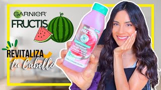 SHAMPOO GARNIER FRUCTIS HAIR FOOD 🍉 SANDÍA  Opiniones Reseña  Review [upl. by Ahsatel]