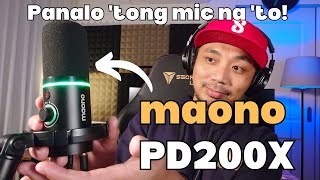 MAONO PD200X XLRUSB DYNAMIC MICROPHONE ULTIMATE REVIEW  TAGALOG [upl. by Aelrac]