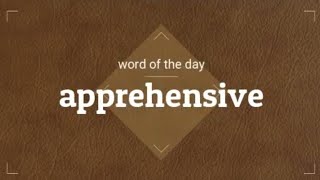 apprehensive meaning and usage [upl. by Pinelli741]