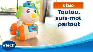 Toutou suismoi partout  Un petit chien interactif qui suit bébé partout   VTech [upl. by Ahsyekal]