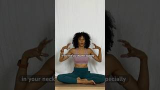 Neck Shoulders or Upper Back pain Try these yoga stretches yogaforneckandshoulders [upl. by Boor]