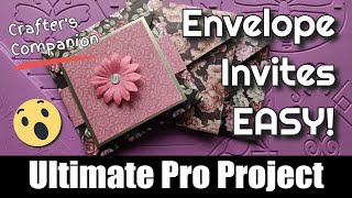 Easy envelope invitations using Crafters Companion Ultimate Pro crafting tool crafting artawry [upl. by Fritzsche]