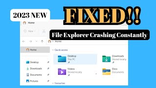 Windows 11 File Explorer Crashing Constantly FIXED Top Solutions [upl. by Dadinirt601]