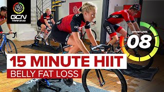 15 Min HIIT Cardio Indoor Cycling Workout  Belly Fat Loss Exercise [upl. by Jablon]