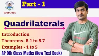 Quadrilaterals Part  1 I AP 9th Class Maths I New Text Book I Theorems 81 to 87 amp Examples 1  5 [upl. by Imojean638]