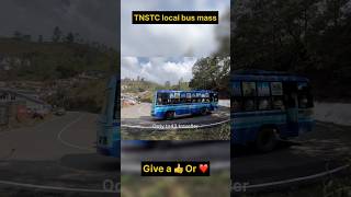 TNSTC local bus makes smooth Uturn in sharp curve ghat road bluebus [upl. by Ateuqahs375]