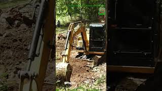 CAT 3055E2 Mini Excavator Cuting Dirt shorts [upl. by Waugh]