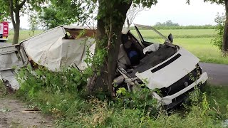 Wypadek drogowy w Sierżnikach 160622  Alarmowo 3 zastępy z JRG i OSP i 2 karetki lądowanie LPR [upl. by Trow]