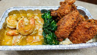 Easy To Make Shrimp and Grits Recipe With Fried Chicken  Happy New Year [upl. by Eanel]