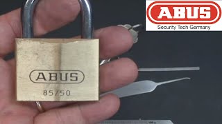 33 Abus Model 8550 Padlock Picked Open MORE on Security Pins [upl. by Combe]