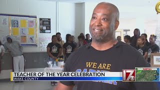 WCPSS Teacher of the Year celebrated Friday at school [upl. by Dunstan]