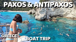 Boat Trip to Paxos amp Antipaxos Corfu Summer Tapi Low Season [upl. by Nilyahs625]