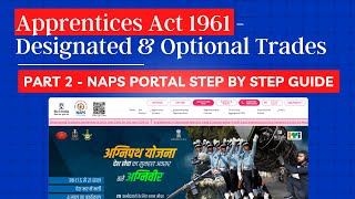 Apprentices Act 1961  PART 2  Designated amp Optional Trades NAPS How to use NAPS Portal [upl. by Goetz]