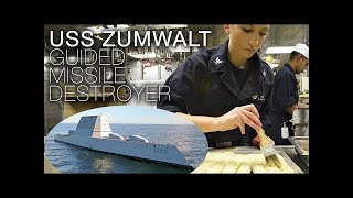 Life Aboard USS Zumwalt Stealth Destroyer US NAVY2017 [upl. by Cyndy684]