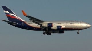 Aeroflot IL96300HD Landing at LCLKLarnaca Intl Plane Spotting [upl. by Eenahs]