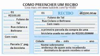 Como preencher um recibo de pagamento aluguel compra etc [upl. by Ivek]