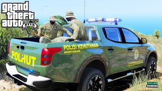 Polisi Hutan Kejar Kejaran Dengan Penebang Liar GTA 5 Mod Polisi Indonesia [upl. by Boothe476]