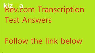 Revcom Transcription Test Answers [upl. by Anahsal]