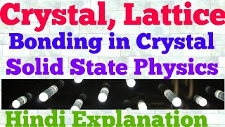 crystal lattice bonding in crystal hindi [upl. by Baudoin]