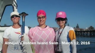 Abhejali swims from Robben Island to Blouberg [upl. by Felske]