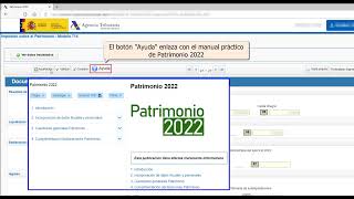 Patrimonio 2022  Presentación electrónica de la declaración Modelo 714 [upl. by Adnof]