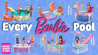 EVERY Barbie Pool Playset 1973 To 2022 [upl. by Adamina918]