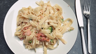 Tagliatelle Zalm amp Broccoli  Makkelijk Recept [upl. by Acimat]