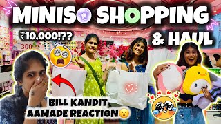 MINISO SHOPPING amp HAUL🤩💖  10K WORTH UNBOXING amp AMMA’S REACTION😱  thejathangu😉 [upl. by Nyltyak]